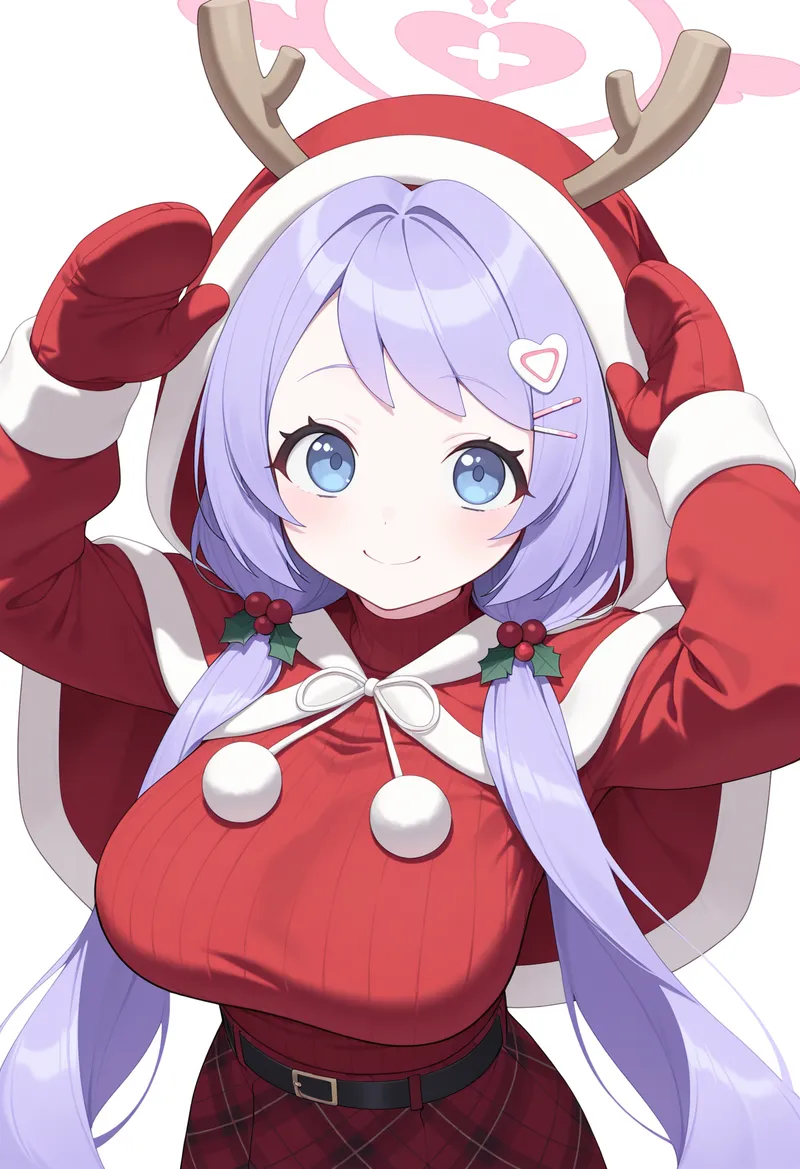 ブルーアーカイブ ハナエ クリスマス｜Illustrious再現タグ・プロンプト 生成例