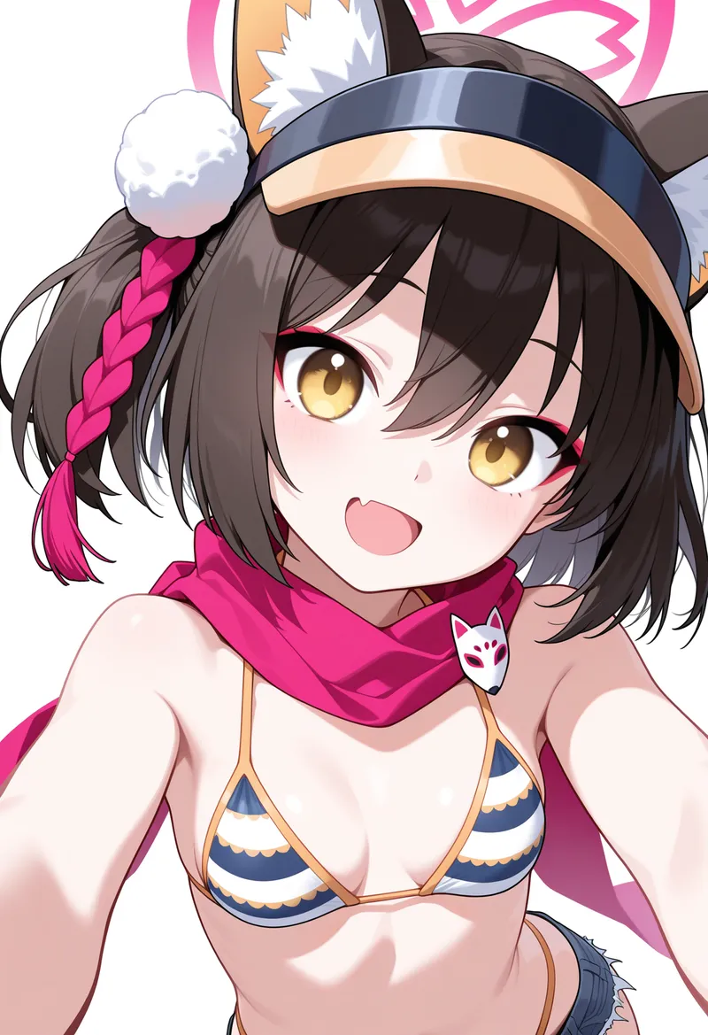 ブルーアーカイブ イズナ 水着｜Illustrious再現タグ・プロンプト 生成例