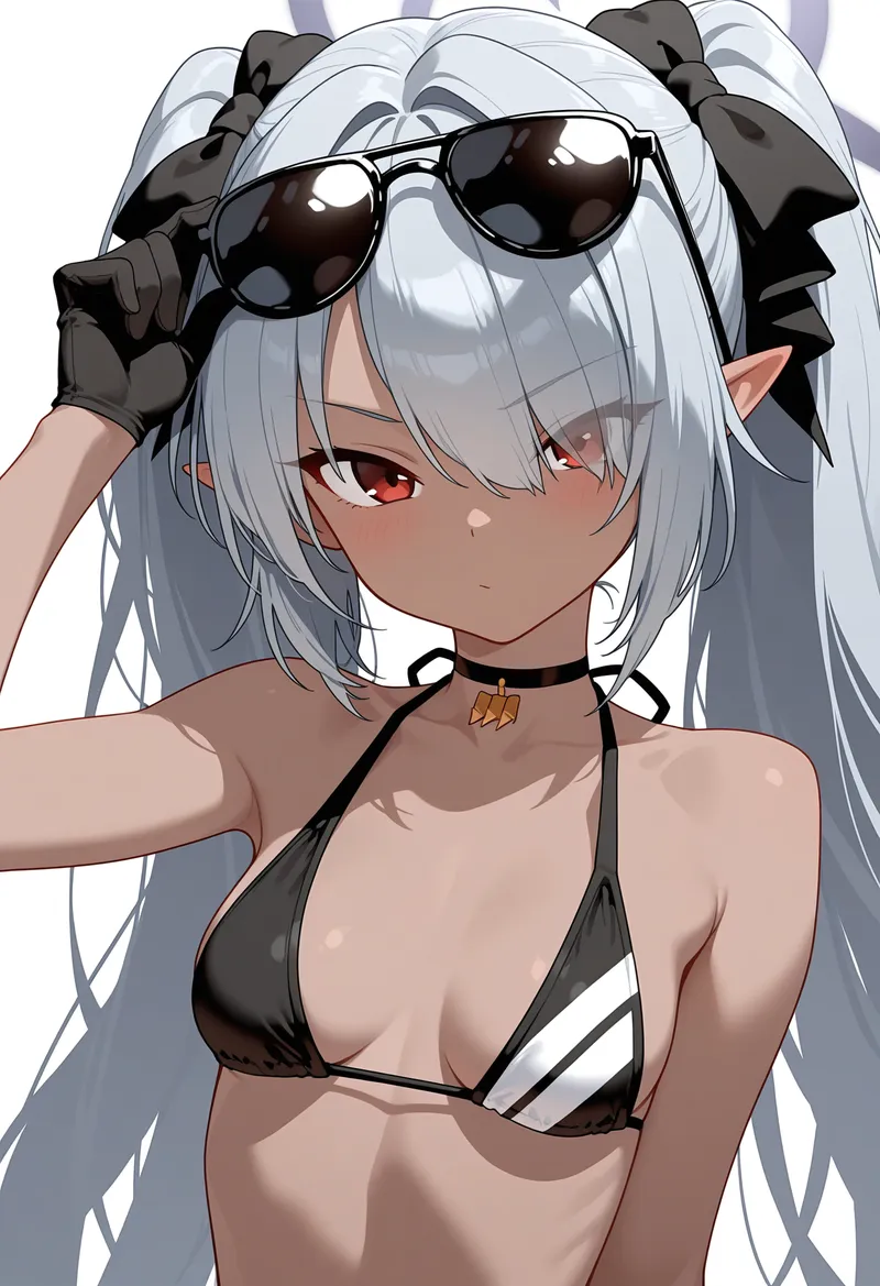 ブルーアーカイブ イオリ 水着｜Illustrious再現タグ・プロンプト 生成例