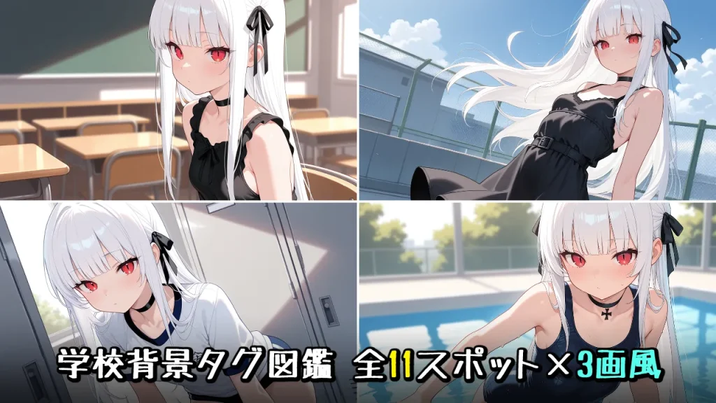 学校背景の画像生成プロンプト｜主要11箇所を呪文(タグ)比較【Illustrious】