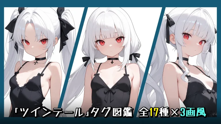 【髪型】ツインテールの画像生成プロンプト｜全17種をタグ比較【Illustrious-XL】