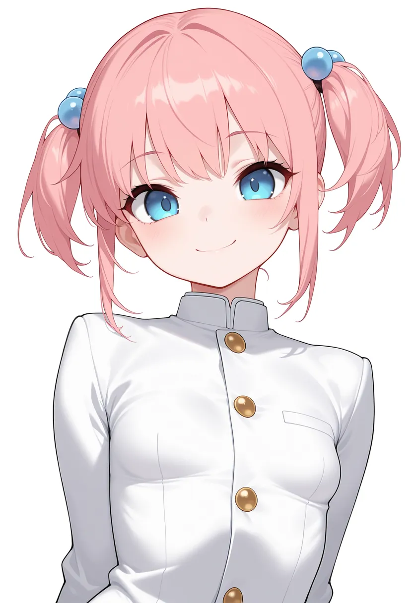 制服姿の女の子 ｜ ピンク髪 | ショートツイン | 小柄 | 学ラン ｜ Illustrious-XL 再現タグ・プロンプト 生成例
