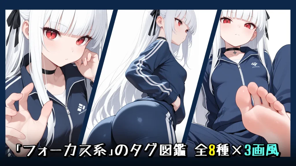 【構図】フォーカス(部位強調)の画像生成プロンプト｜全8種をタグ比較【Illustrious-XL】
