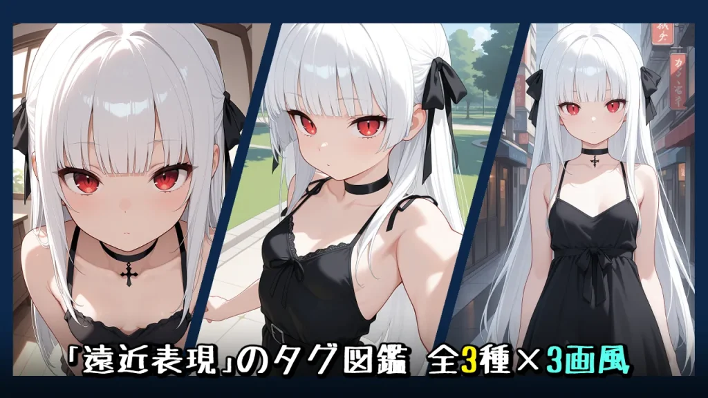 【構図】遠近表現の画像生成プロンプト｜魚眼・パース・消失点をタグ比較【Illustrious-XL】